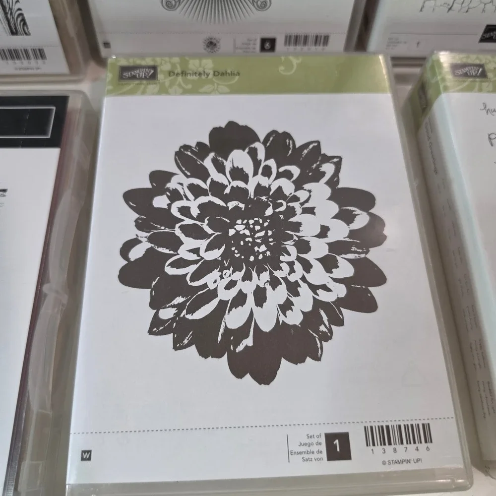 Stampin Up Wood Mounted Rubber Stamps Lot 8 Birch Crackle Holiday Floral Sport